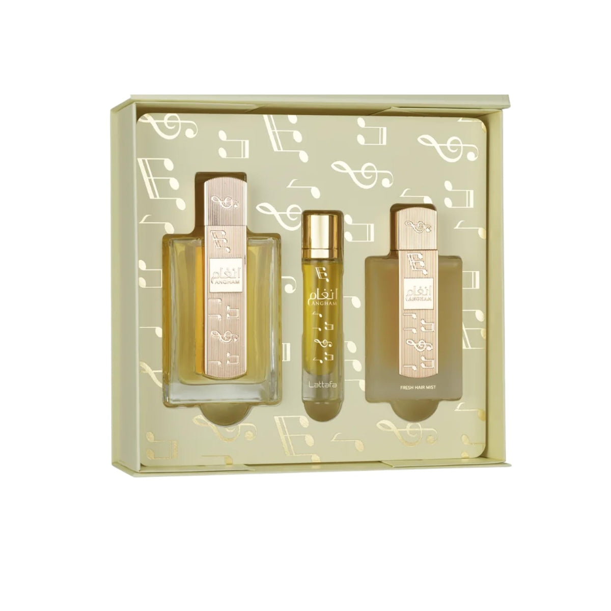 Set Angham  3 Pcs (3.4 Oz Edp + 12Ml Travel Spray + 50Ml Hairmist Women)