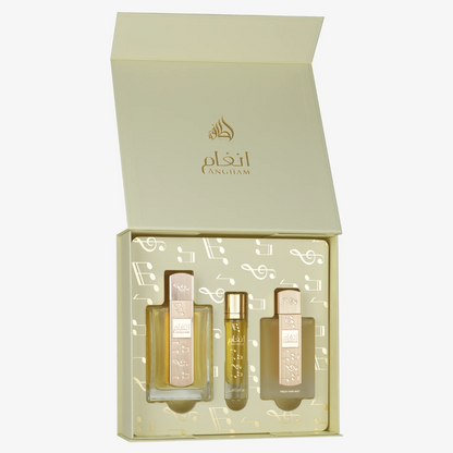 Set Angham  3 Pcs (3.4 Oz Edp + 12Ml Travel Spray + 50Ml Hairmist Women)
