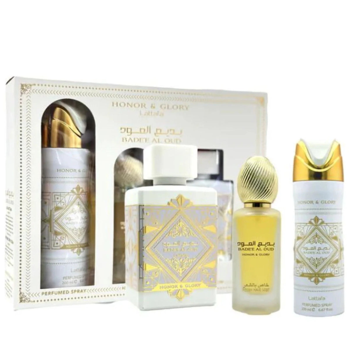 Bade'e Al Oud Honor & Glory (Gift Set: Perfumed Spray + Hair Mist + Eau de Parfum)