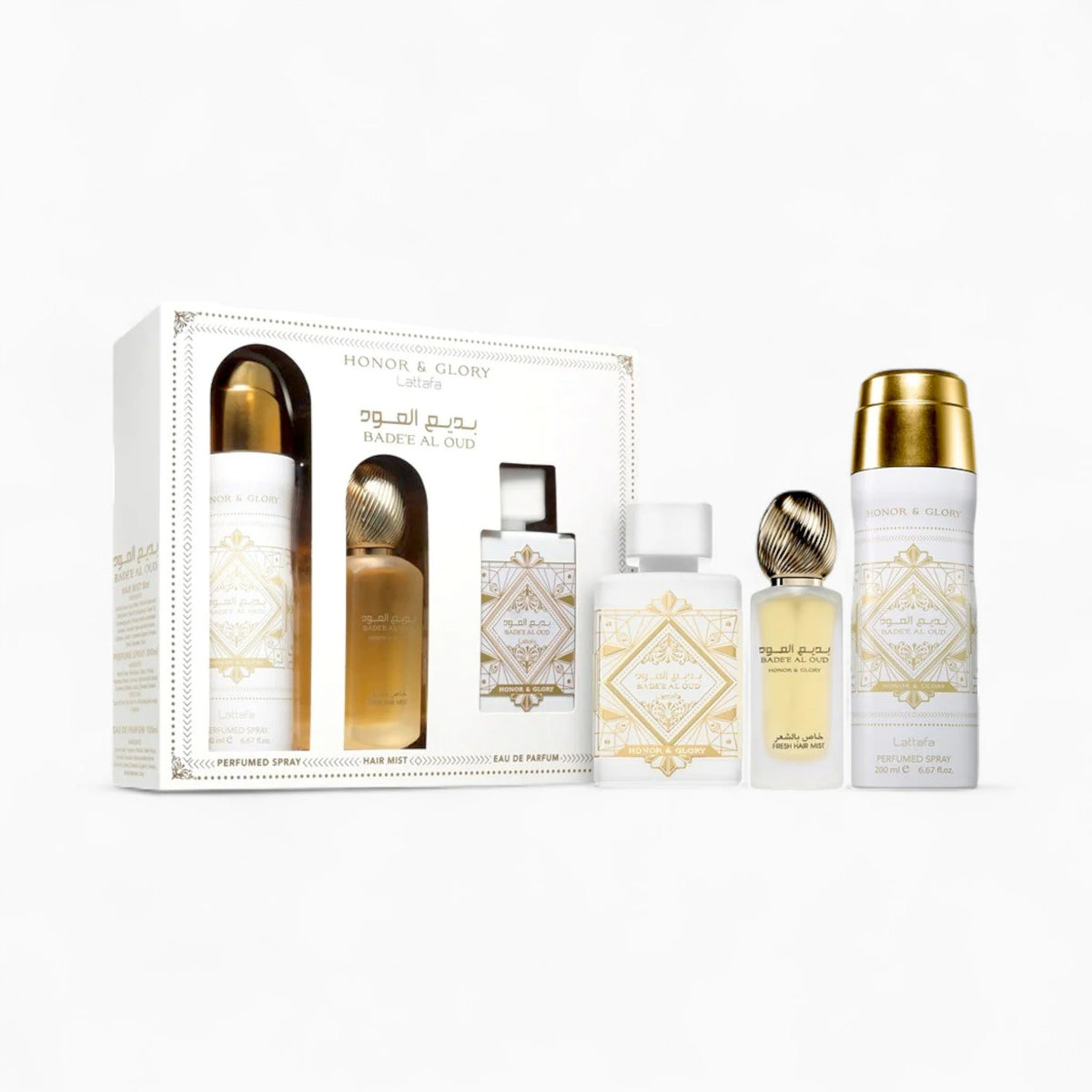Bade'e Al Oud Honor & Glory (Gift Set: Perfumed Spray + Hair Mist + Eau de Parfum)