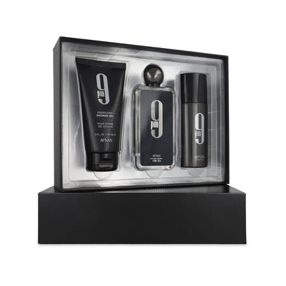 Set 9 Pm  Edp Unisex + 6.07 Oz Shower Gel + 8.4 Oz Deo